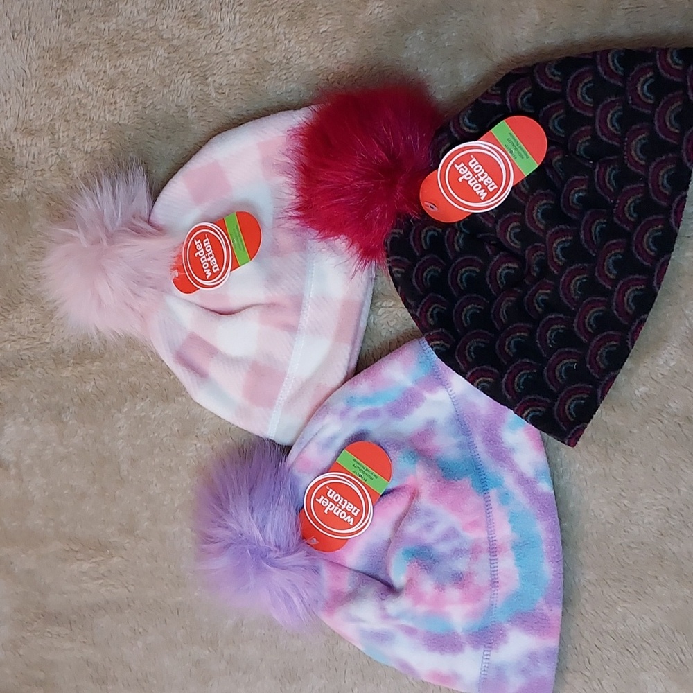 Girls Fleece Hat 3-bundle